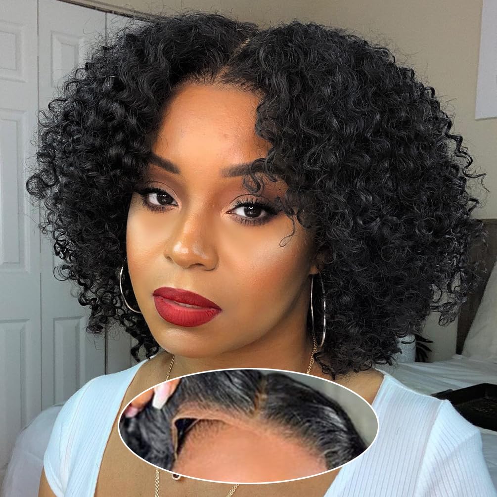 Amygirl wear and go glueless wig front view shows natural everyday look