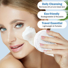 Amyhill sponge used with cleanser delivers quick foaming and smooth makeup removal