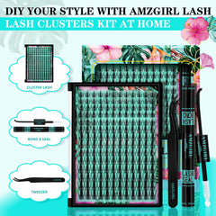 AMZGIRL LASH 168pcs manga lashes close-up for natural cluster looks