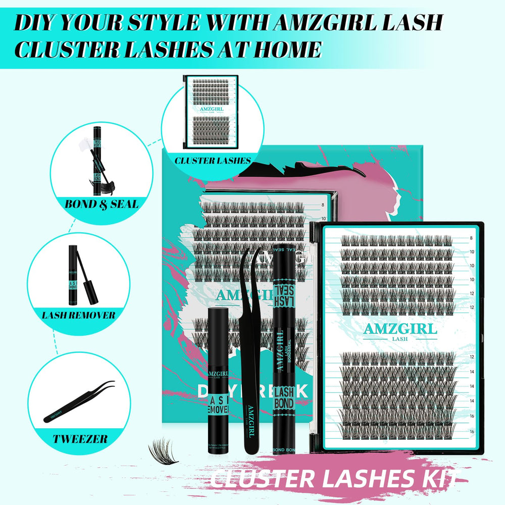 AMZGIRL LASH Bond and Seal bottle in-use for lasting hold on lashes