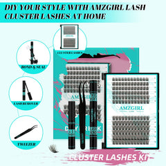 AMZGIRL LASH Bond and Seal bottle in-use for lasting hold on lashes