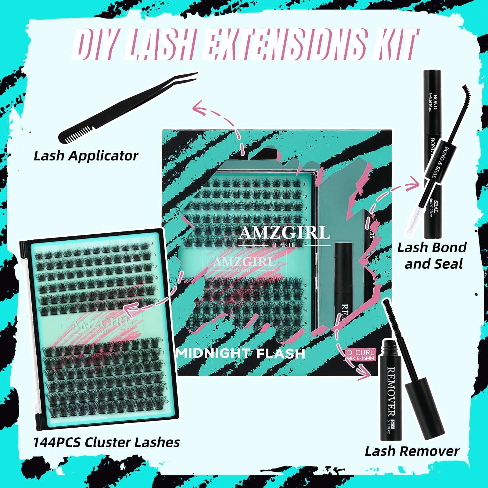 AMZGIRL LASH Bond and Seal application for long wear and clean removal