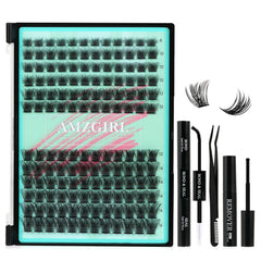AMZGIRL LASH Lash Clusters 144pcs kit for DIY lash extensions at home