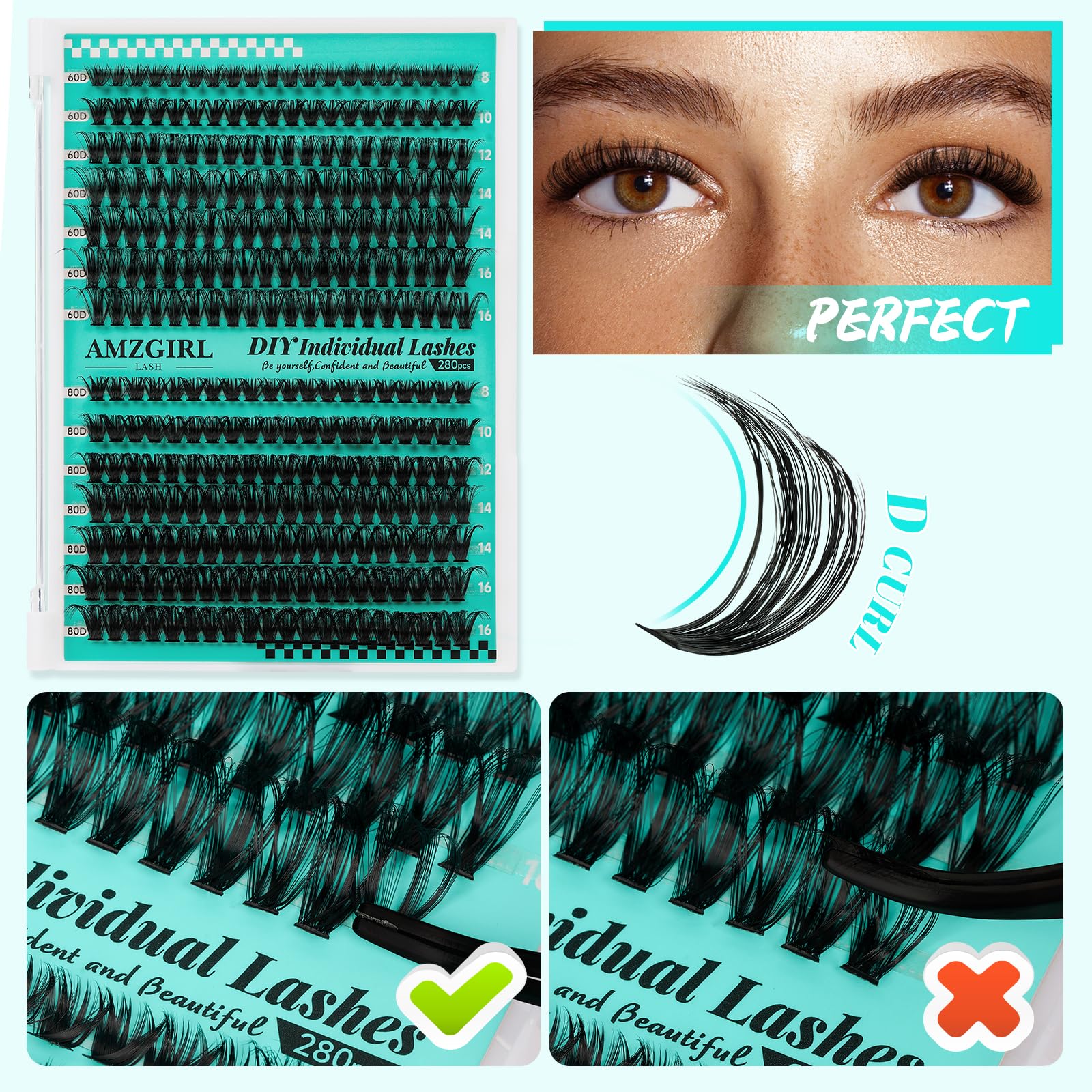 AMZGIRL lash remover image highlights gentle removal for easy corrections.
