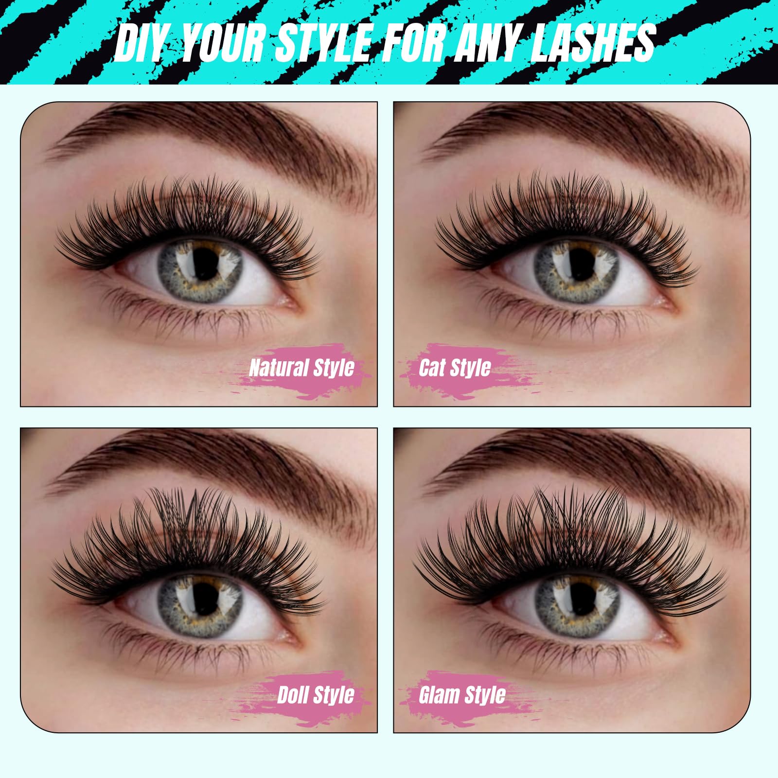 AMZGIRL LASH Upgraded black seal blends with clusters