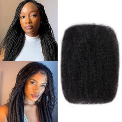 Amzluck Afro Kinky bulk braiding hair 12in for voluminous, natural-looking braids