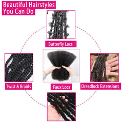 Amzluck Afro Kinky bulk volume hair 12in adds fullness and natural texture
