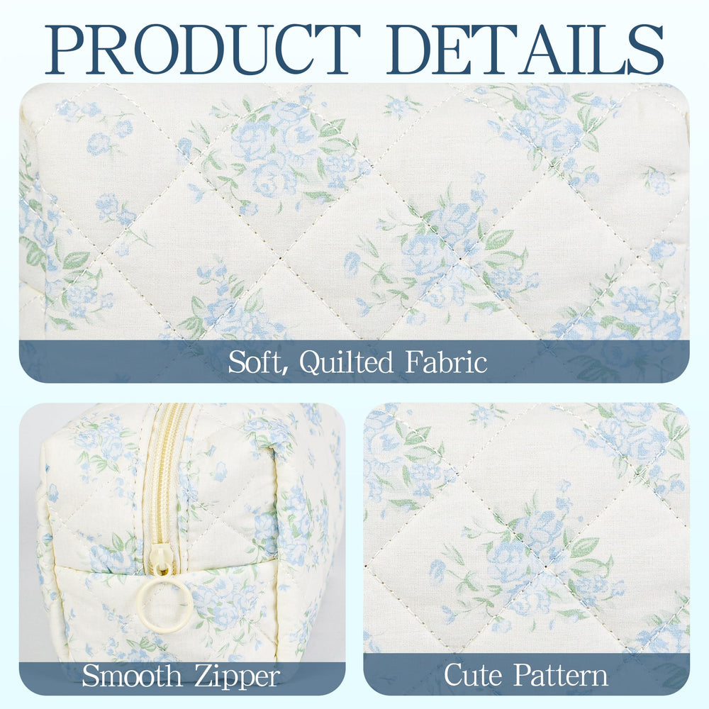 AMZMA cotton Puffy bag showing soft-touch fabric for everyday cosmetics