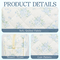 AMZMA cotton Puffy bag showing soft-touch fabric for everyday cosmetics