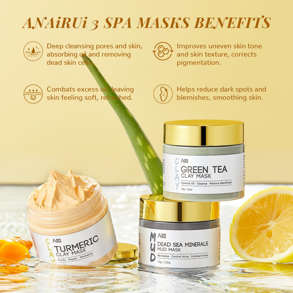 ANAI RUI 3 pack face mask gift set box, a convenient stocking stuffer option for self-care
