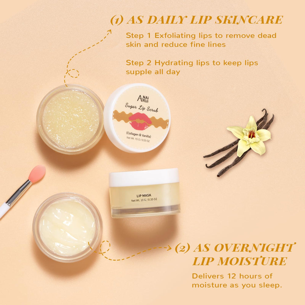 ANAI RUI collagen-rich lip mask in compact form supports repair overnight.