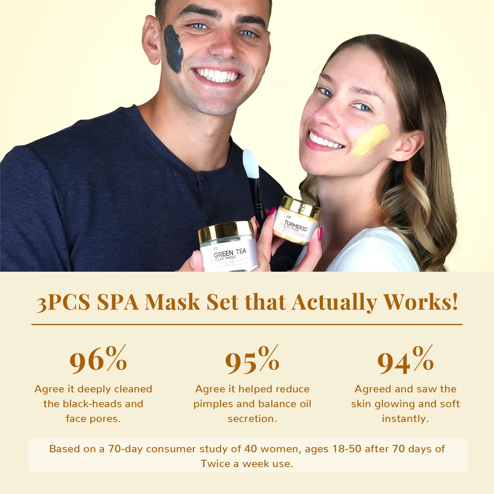 ANAI RUI green tea mask application swatch highlighting refreshing, pore-minimizing feel