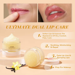 ANAI RUI lip care set open lid reveals hydrating shine and pampered lips.