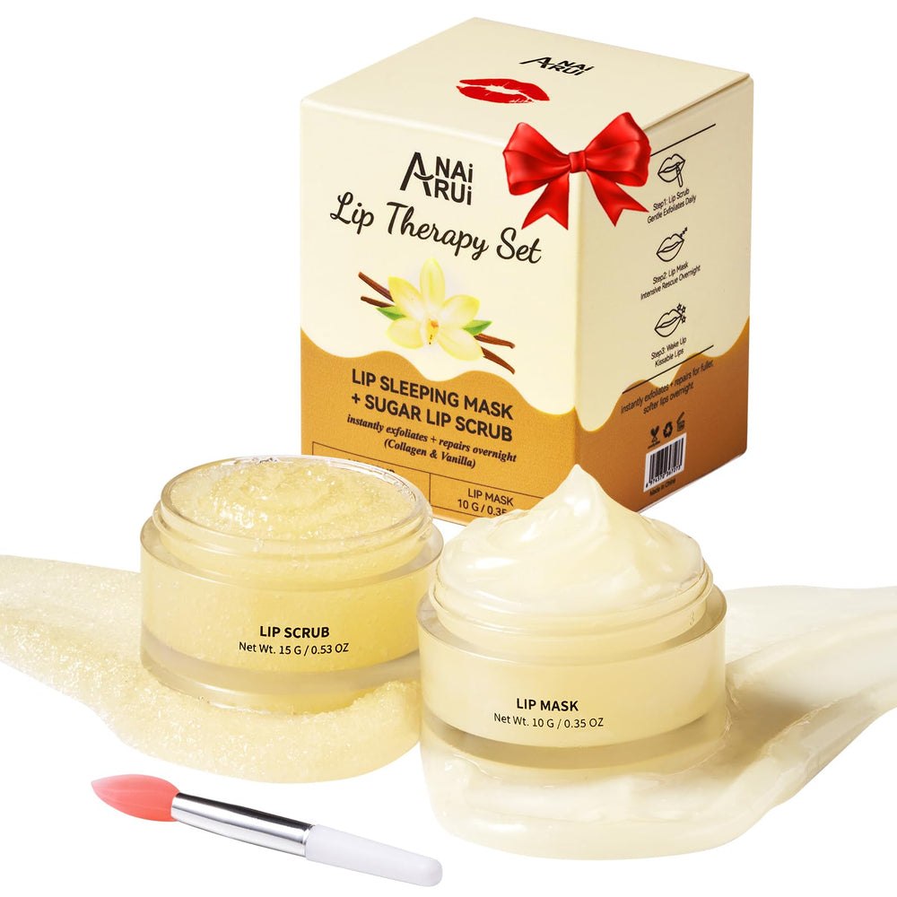 ANAI RUI lip mask vanilla jar for overnight hydration and supple morning lips.