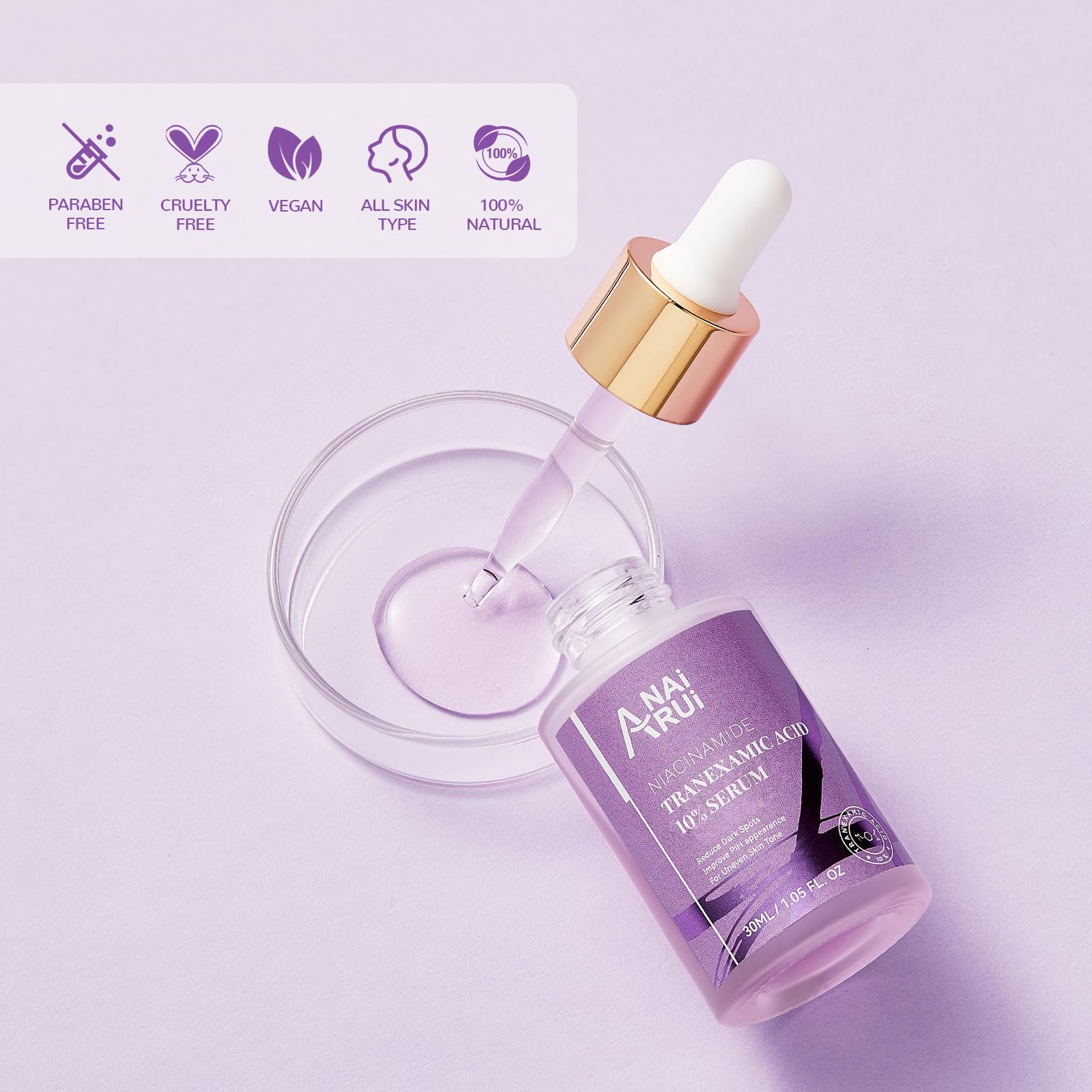 ANAI RUI niacinamide kojic ceramide serum blend emphasizes barrier support and even tone