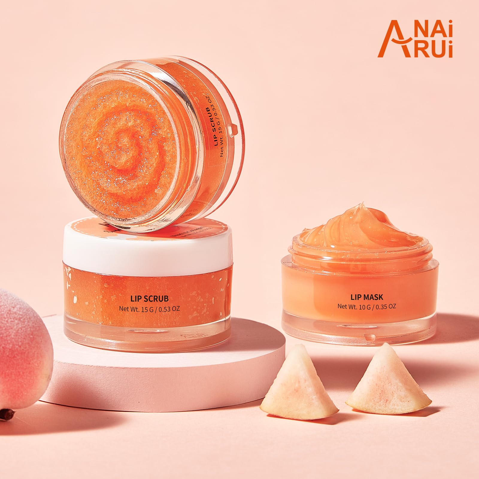 ANAI RUI Peach Honey Pomegranate infusion close-up highlights natural extracts.