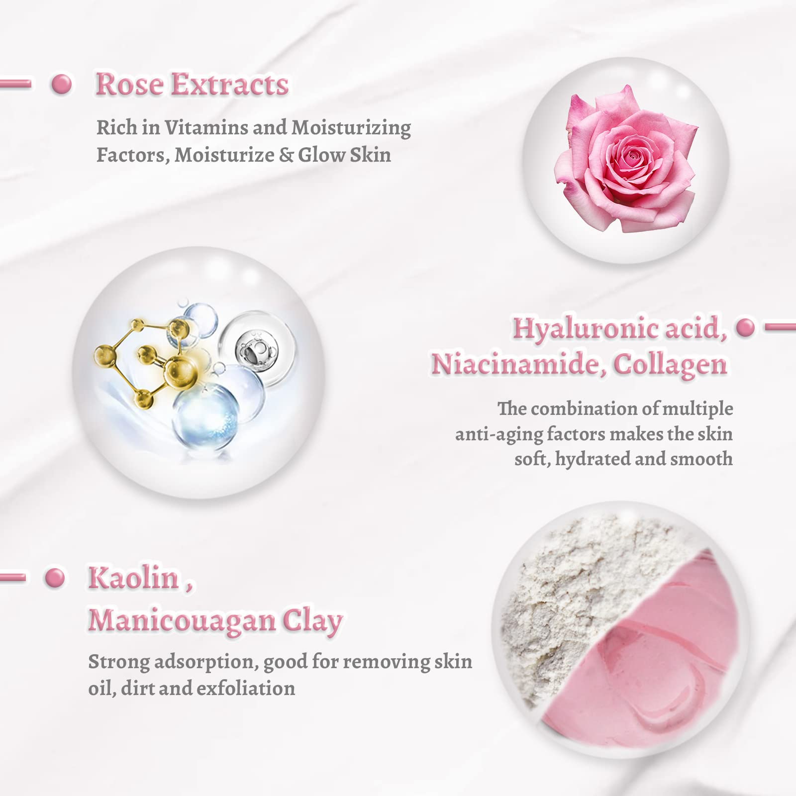 ANAI RUI Rose Facial Mask applying gently moisturizes and cleanses for a smoother complexion.