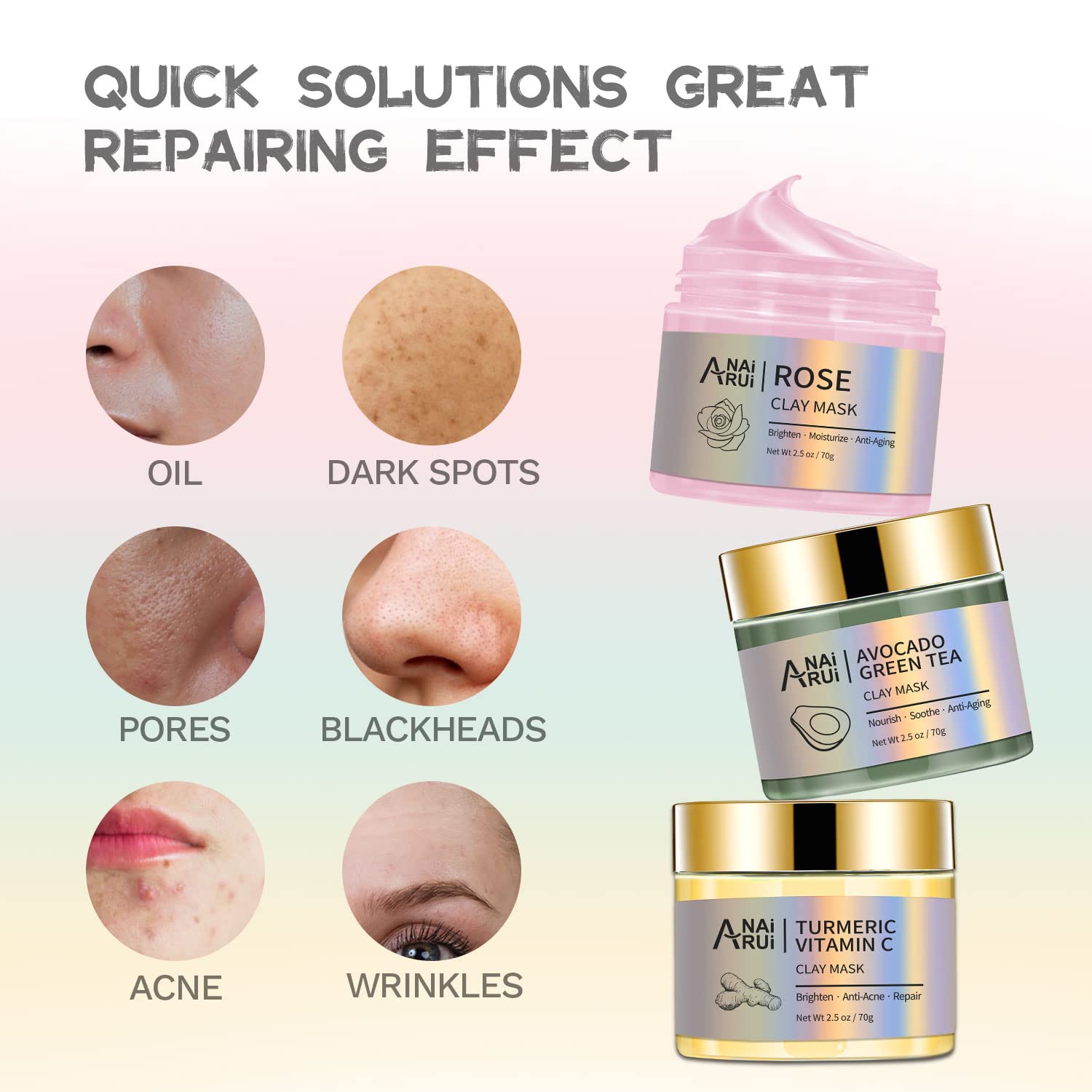 ANAI RUI rose clay mask texture close-up with creamy pink finish.