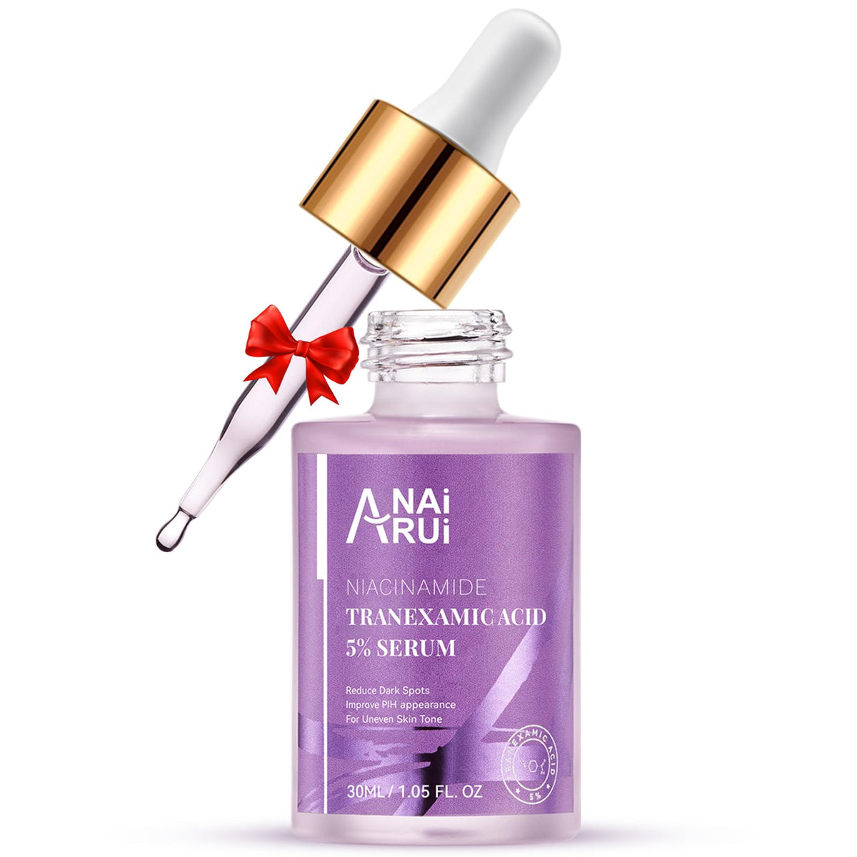 ANAI RUI tranexamic serum bottle highlighting formula for even skin tone