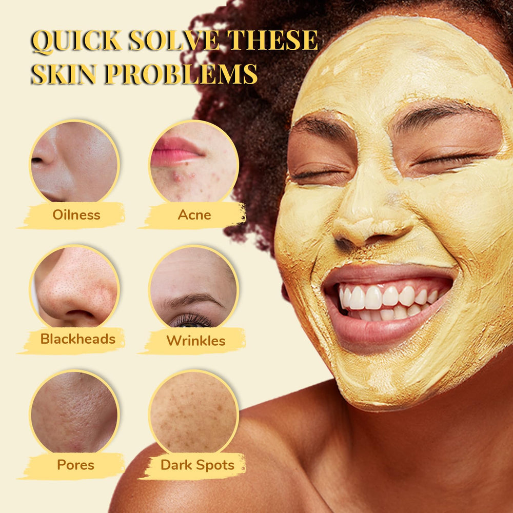ANAI RUI turmeric clay mask texture close-up shows creamy paste ready for application