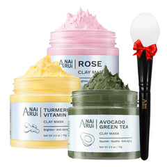 ANAI RUI turmeric vitamin C clay mask jar for oil absorption and glow.