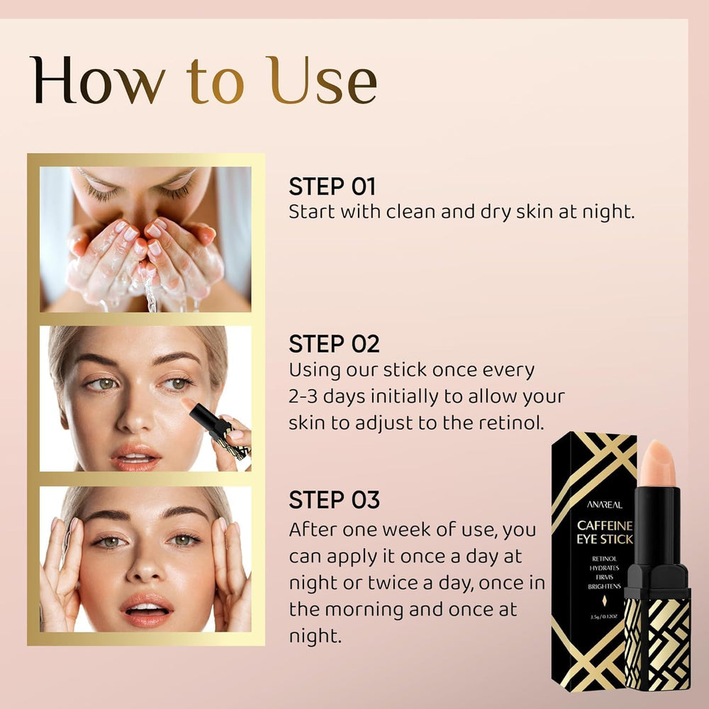ANAREAL eye bags and dark circles visual showing potential brightening effect