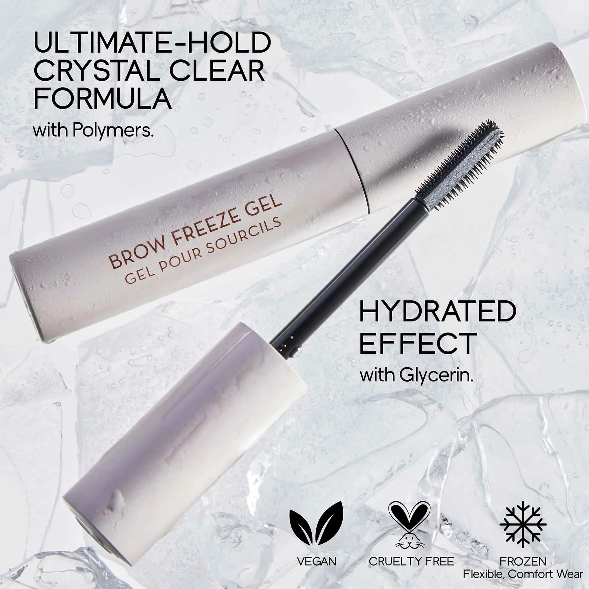 Anastasia Beverly Hills Brow Freeze Gel close-up on brows with defined edge.