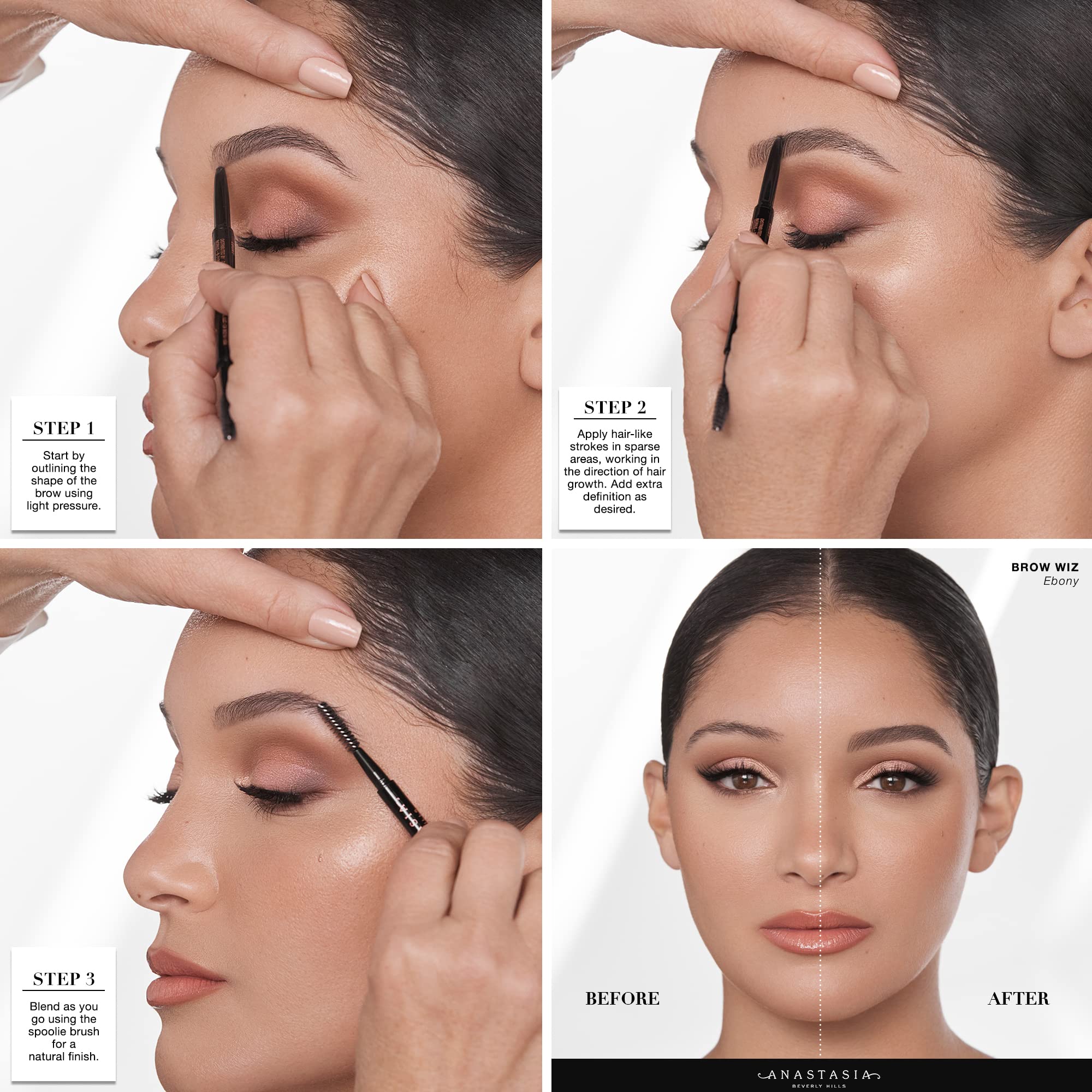 Anastasia Beverly Hills Brow Wiz hair-like strokes create natural texture.