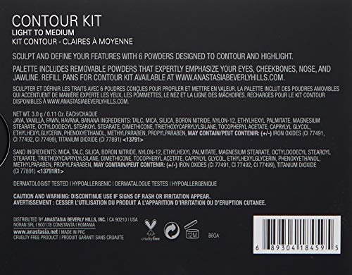 Anastasia Beverly Hills Contour Powder Kit Light-to-Medium with brush demonstrates effortless contouring.