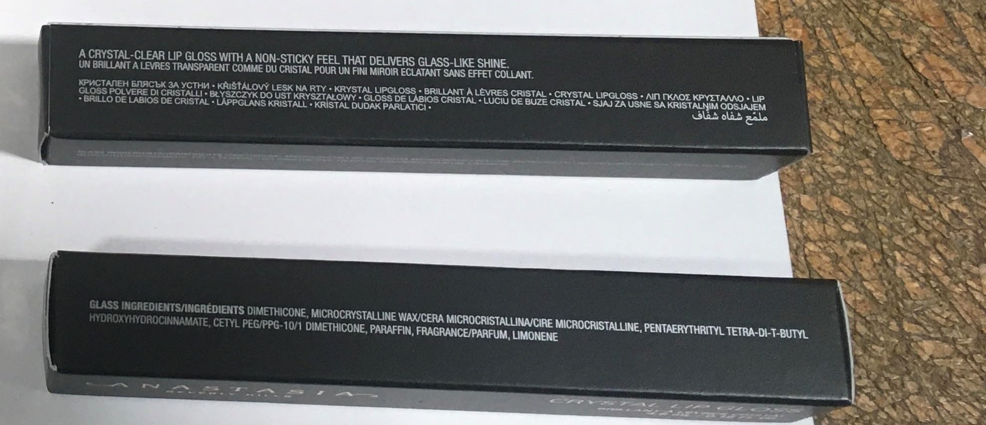 Anastasia Beverly Hills Crystal Gloss lip detail with luminous sheen.