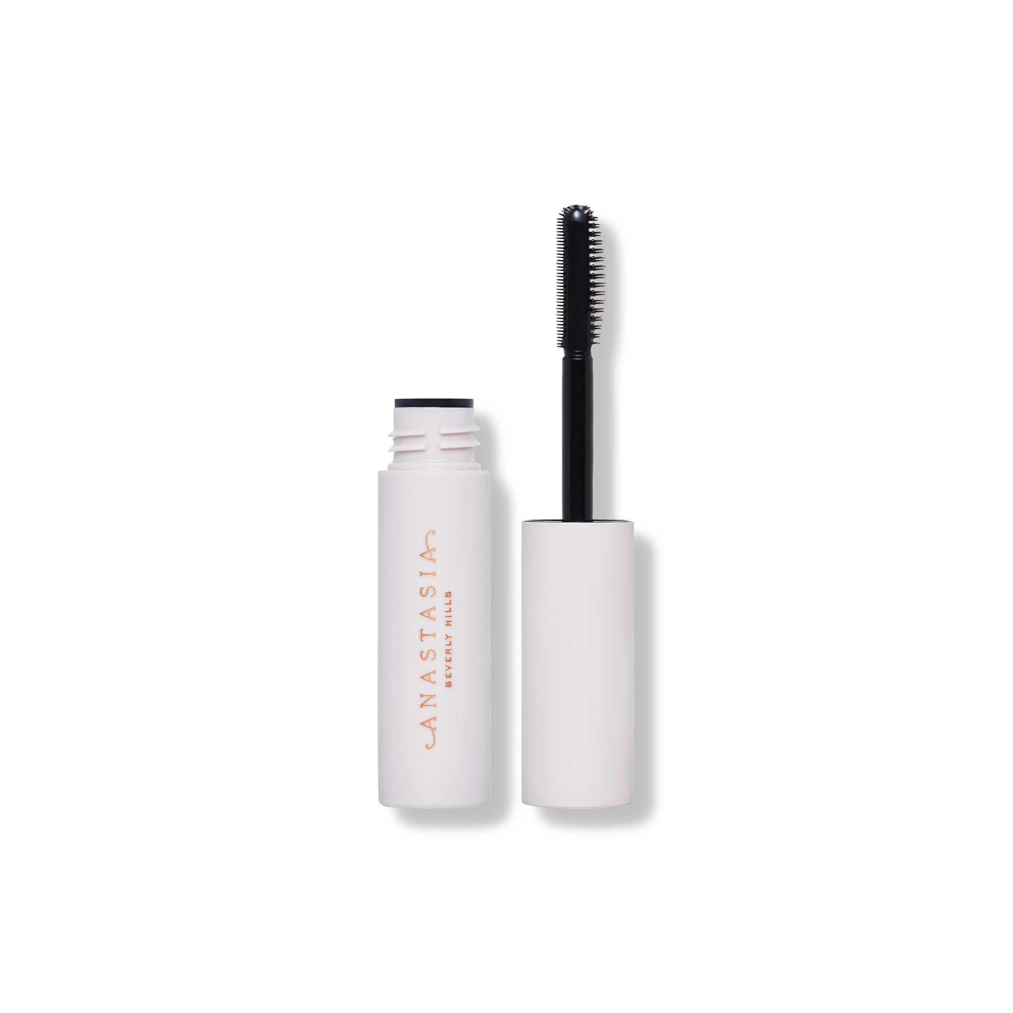 Anastasia Beverly Hills deluxe mini brow freeze gel dual comb demonstrates precise sculpting for lifted arches.