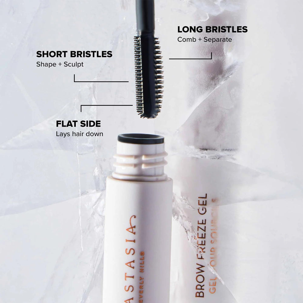 Anastasia Beverly Hills deluxe mini brow freeze gel packaging and compact size travels easily.