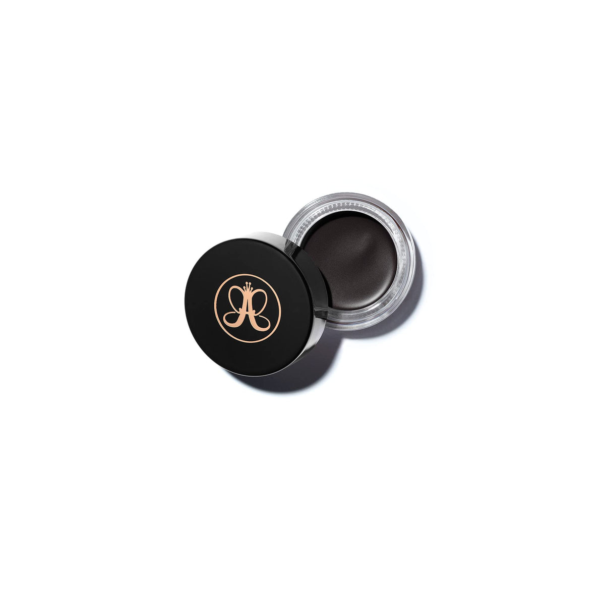 Anastasia Beverly Hills DipBrow Pomade Granite jar close-up showing rich pigment for defined brows.