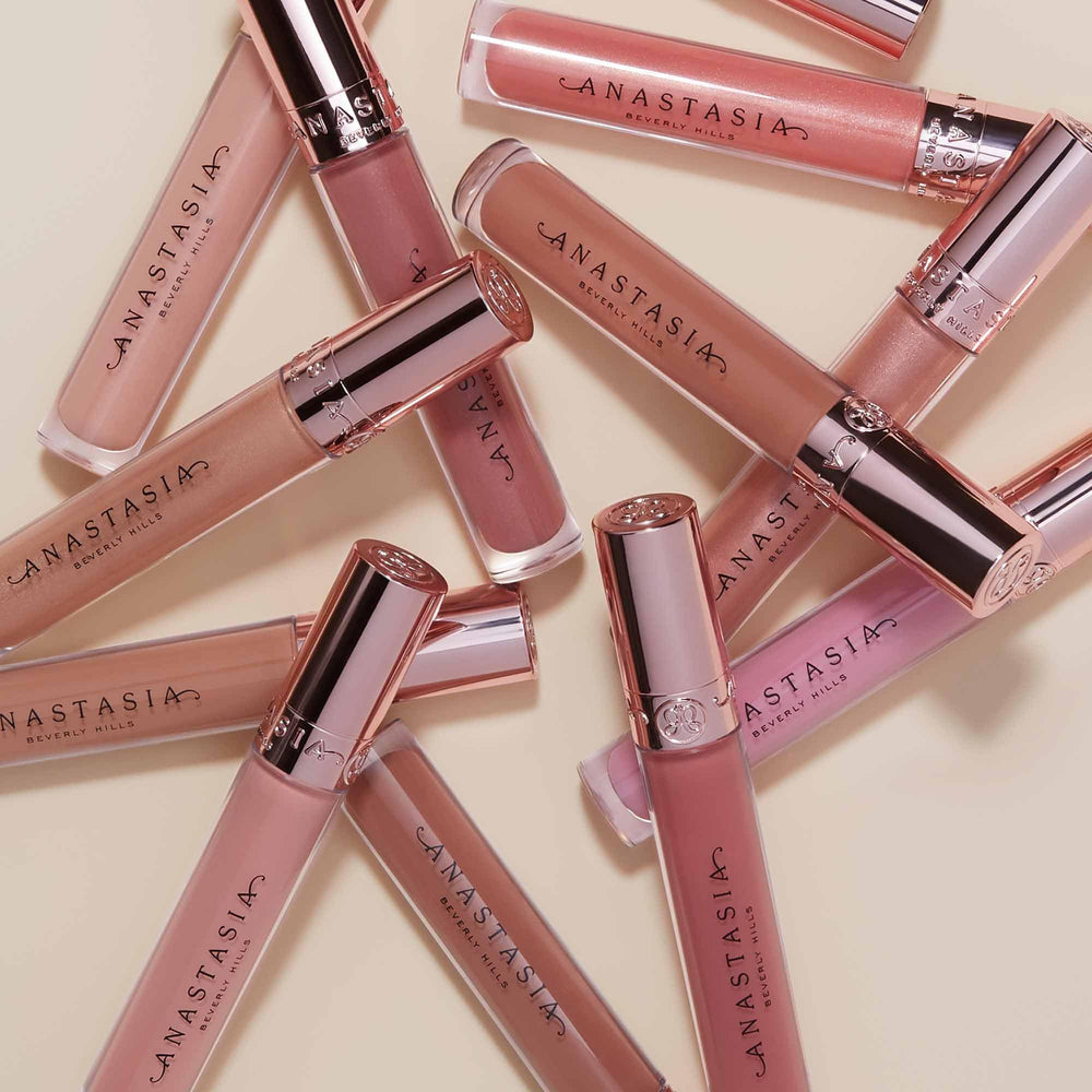 Anastasia Beverly Hills Lip Gloss Honey Kiss swatch in warm peachy neutrals