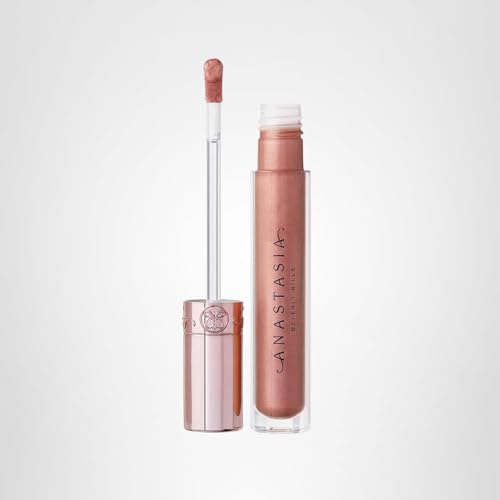 Anastasia Beverly Hills Lip Gloss Pink Ginger single-swipe glow on lips