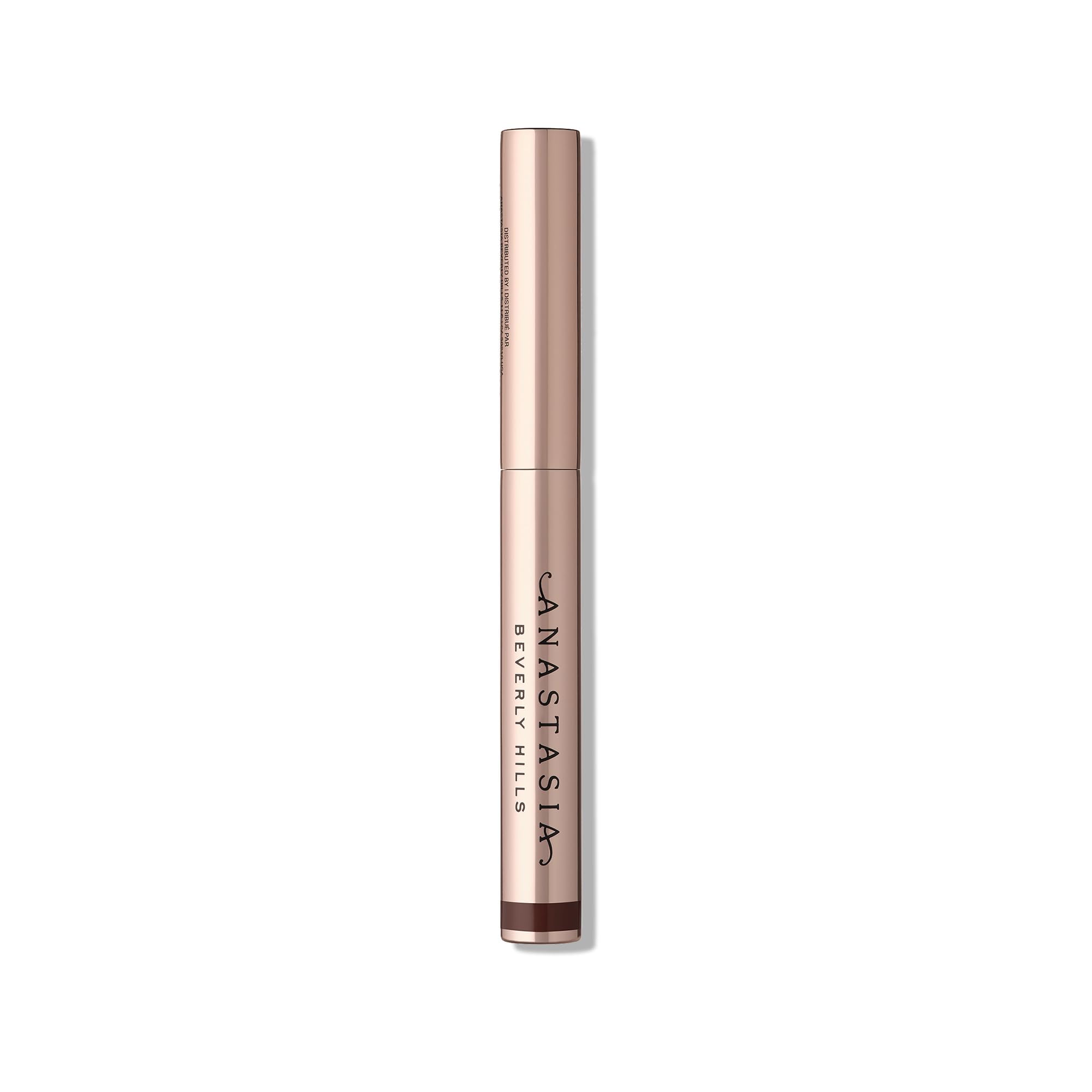 An Anastasia Beverly Hills brown liner brush tip showing controlled line creation.