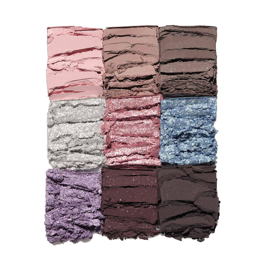 Close up of Anastasia Beverly Hills Mini Sugar Eyeshadow Palette showing silky textures and color payoff