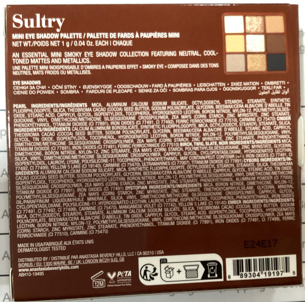 Anastasia Beverly Hills Sultry Mini Eyeshadow Palette creative-look example showcases range