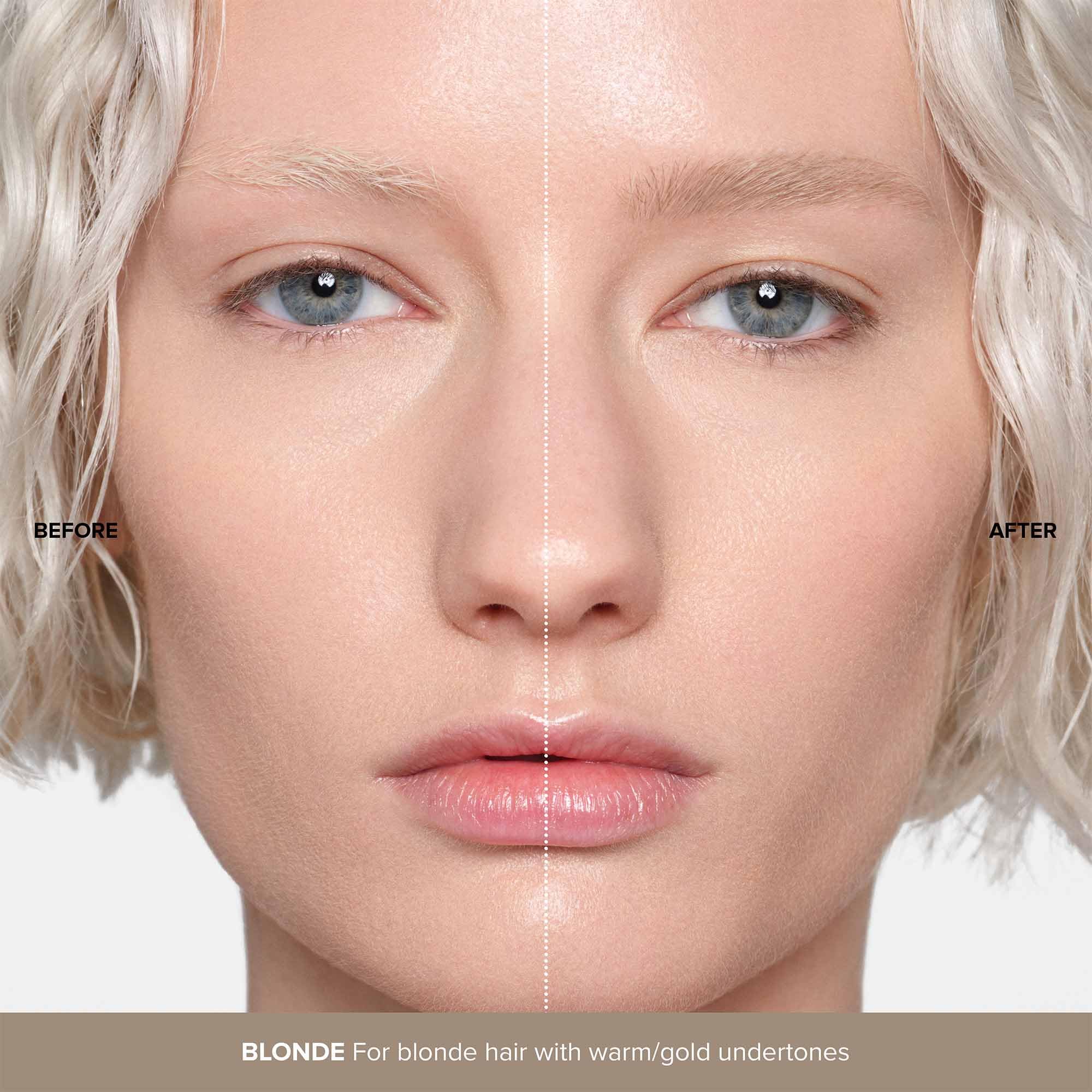 Anastasia Beverly Hills Volumizing Tinted Brow Gel Blonde brows before-after fullness