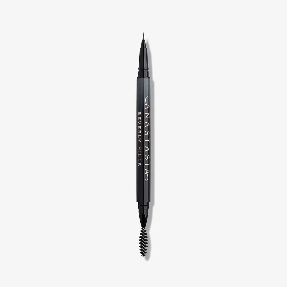 Anastasia Beverly Hills Microstroke Brow Pen Blonde closeup brush shows feather-stroke precision for natural brows.