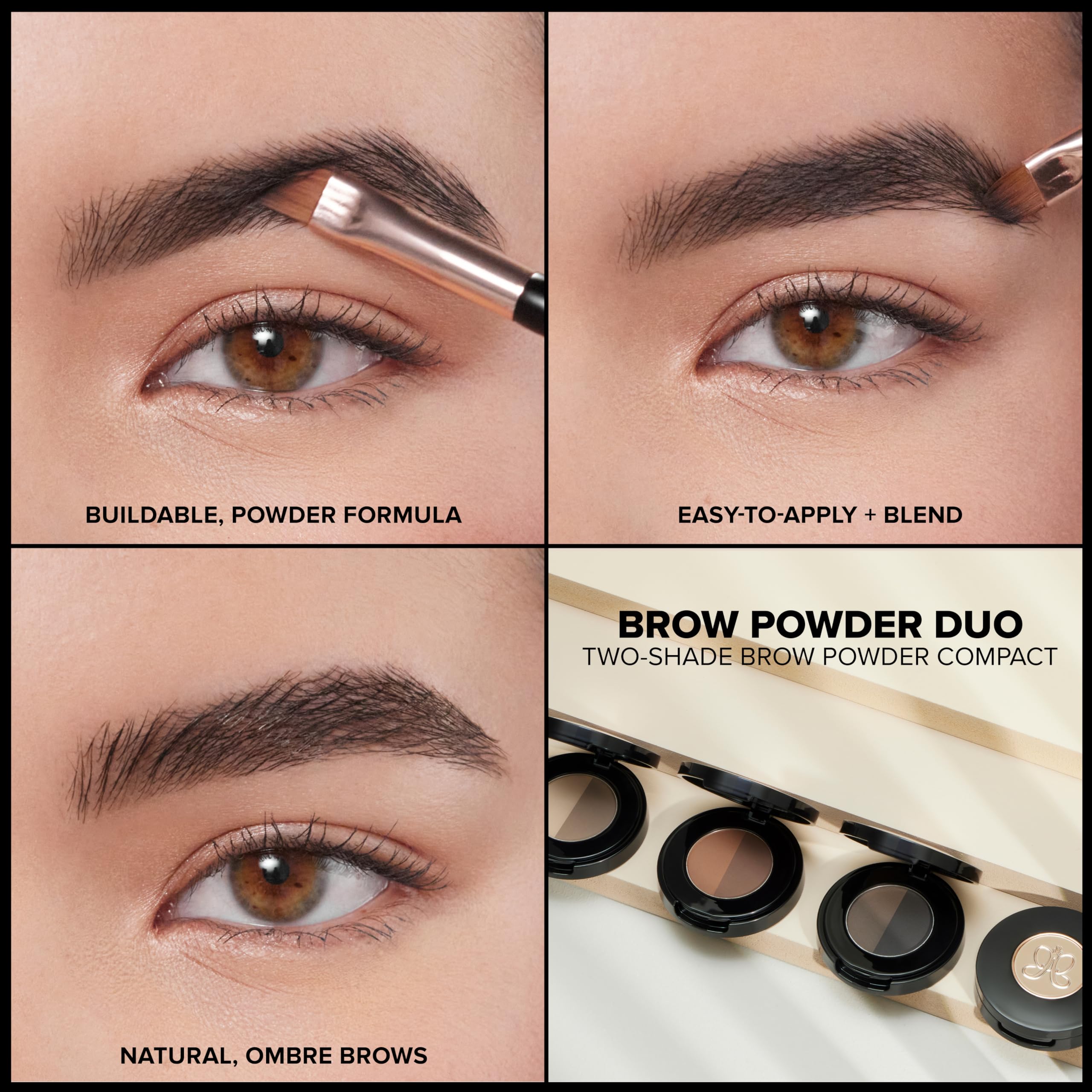 Anastasia Brow Powder Duo blends seamlessly for natural texture.