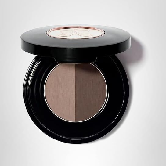 Anastasia Beverly Hills Brow Powder Duo dark brown swatch and texture emphasize multidimensional brows.