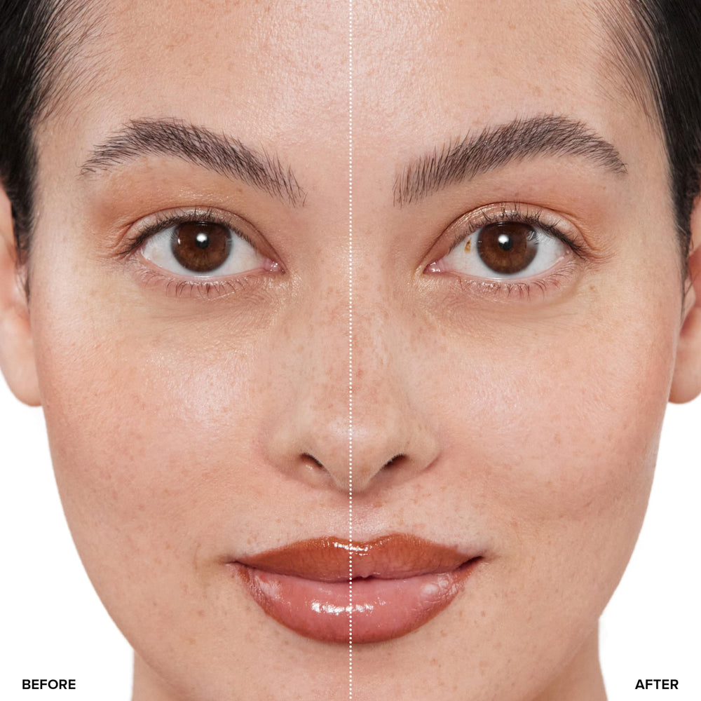 Two shades blend to create multidimensional brow texture and depth