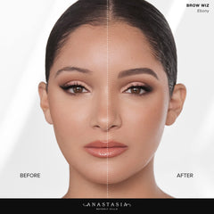 Anastasia Brow Wiz Ash Brown swatch demonstrates universal shade-matching across brow tones