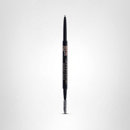 Anastasia Brow Wiz Blonde focus on precise edges with soft texture.