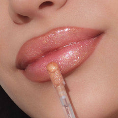 Latte lip gloss wear provides light, long-lasting color