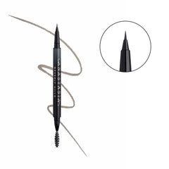Anastasia Beverly Hills MicroStroke Brow Pen medium brown swatches for color reference.