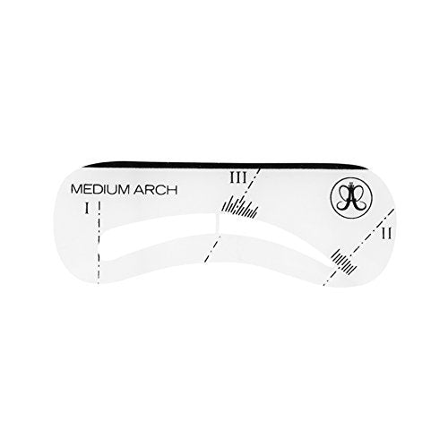 Anastasia Beverly Hills stencil aids quick, precise brow shaping during routine.