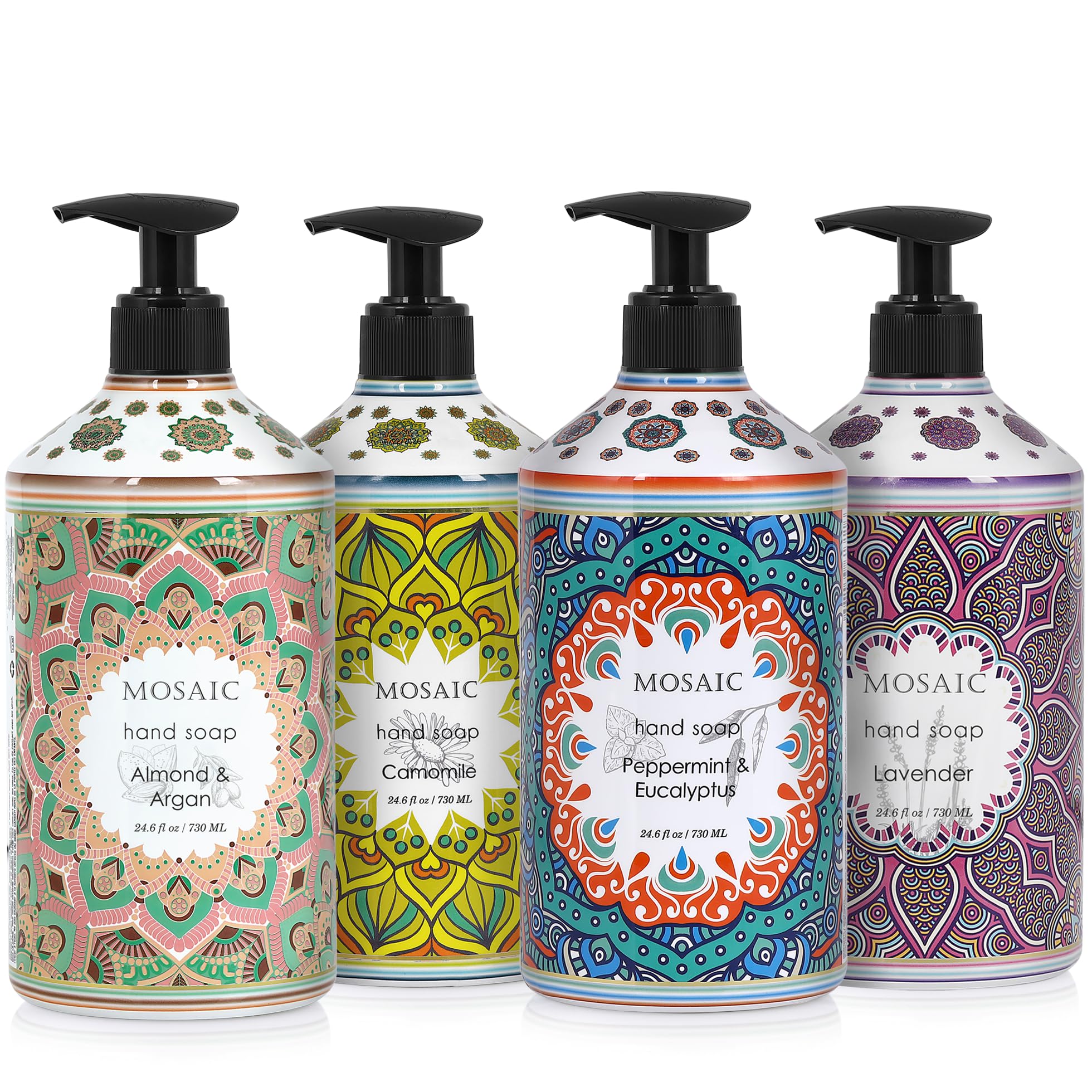 AnatoliaDaphne mosaic hand soap almond argan pump nourishing hands with rich lather