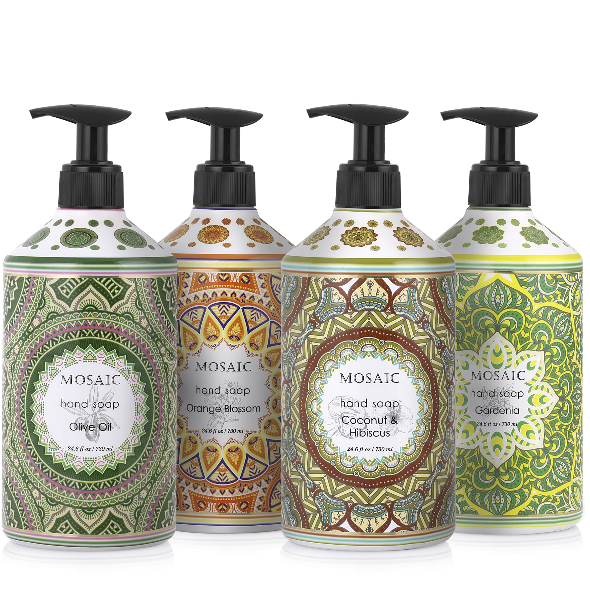 AnatoliaDaphne Mosaic Hand Soap Gift Set coconut hibiscus pump with rich lather and uplifting scent